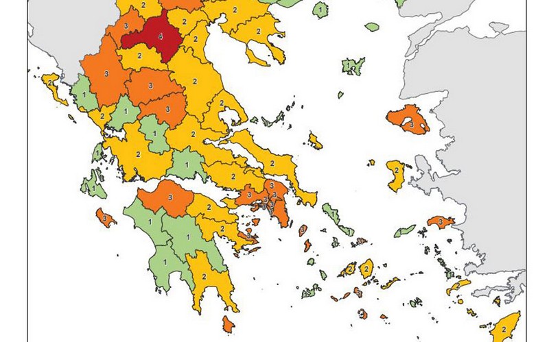 Ο επιδημιολογικός χάρτης της Ελλάδας