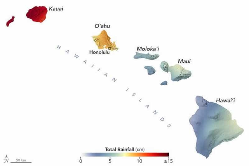 NASA: Η Χαβάη στο έλεος των βροχών