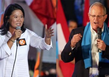 Η απερχόμενη πρόεδρος Fujimori και ο νικητής των εκλογών Pedro Pablo Kuczynski