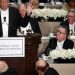 Democratic presidential candidate Hillary Clinton, right, reacts as Republican presidential candidate Donald Trump speaks during the Alfred E. Smith Memorial Foundation dinner, Thursday, Oct. 20, 2016, in New York. (AP Photo/ Evan Vucci)