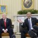 U.S. President Barack Obama meets with President-elect Donald Trump on Thursday, Nov. 10, 2016 in the Oval Office of the White House in Washington, D.C. in their first public step toward a transition of power. (Olivier Douliery/Abaca Press/TNS) ORG XMIT: 1192944