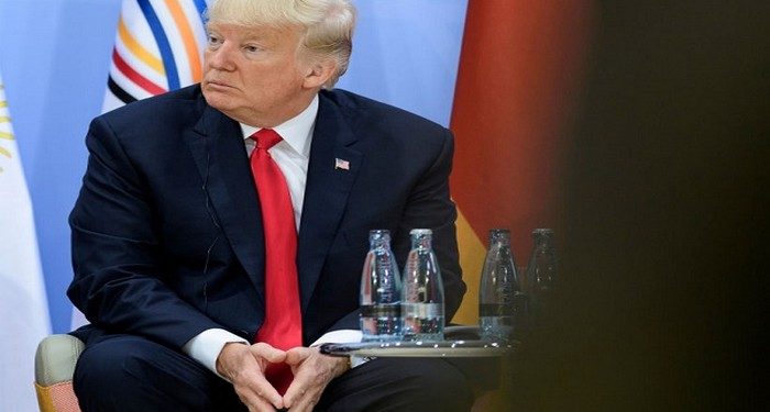 HAMBURG, GERMANY - JULY 08:  US President, Donald Trump attends a panel discussion titled 'Launch Event Women's Entrepreneur Finance Initiative' on the second day of the G20 summit on July 8, 2017 in Hamburg, Germany. Leaders of the G20 group of nations are meeting for the July 7-8 summit. Topics high on the agenda for the summit include climate policy and development programs for African economies.  (Photo by Ukas Michael - Pool/Getty Images)