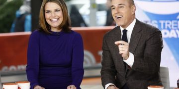 TODAY -- Pictured: (l-r) Savannah Guthrie and Matt Lauer appear on NBC News' "Today" show -- (Photo by: Peter Kramer/NBC/NBC NewsWire via Getty Images)