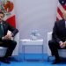 U.S. President Donald Trump meets Mexico's President Enrique Pena Nieto during the their bilateral meeting at the G20 summit in Hamburg, Germany July 7, 2017.    REUTERS/Carlos Barria