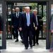 U.S. President Donald Trump is followed by National Security Advisor John Bolton (R) as he departs from the G7 summit in the Charlevoix city of La Malbaie, Quebec, Canada, June 9, 2018. REUTERS/Yves Herman