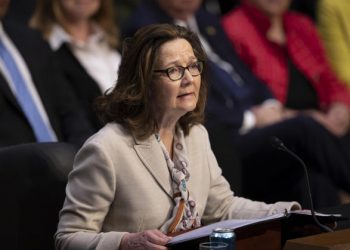 CIA director nominee Gina Haspel testifies at a Senate Intelligence Committee hearing Wednesday.