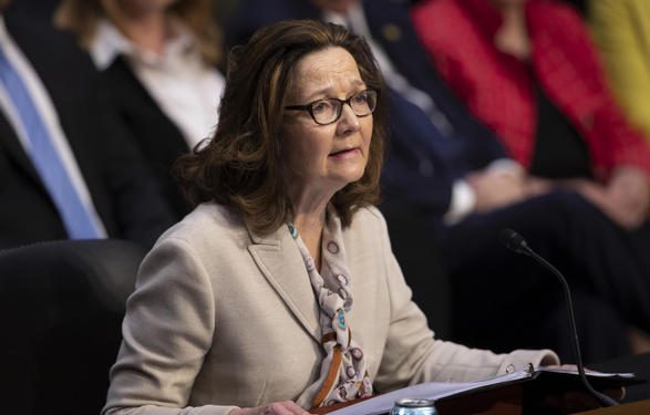 CIA director nominee Gina Haspel testifies at a Senate Intelligence Committee hearing Wednesday.