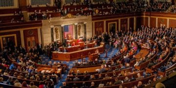 View, from the balcony, of congressmen and congresswomen on the house floor as the 115th Congress is called into session on its opening day, Washington DC, January 3, 2017. (Photo by Mark Reinstein/Corbis via Getty Images)