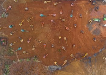 epa08157675 An aerial view of the construction site of a field hospital in Wuhan, Hubei province, China, 24 January 2020. The 1,000-bed hospital is expected to be completed by 03 February 2020 to cope with the increasing number of people affected by the coronavirus. The outbreak of coronavirus has so far claimed 25 lives and infected more than 800 others, according to media reports. The virus has so far spread to the USA, Thailand, South Korea, Japan, Singapore and Taiwan.  EPA/YUAN ZHENG CHINA OUT