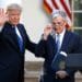 U.S. President Donald Trump gestures with Jerome Powell, his nominee to become chairman of the U.S. Federal Reserve at the White House in Washington, U.S., November 2, 2017. REUTERS/Carlos Barria