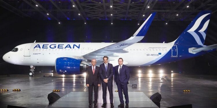 Το Airbus A320neo που παρέλαβε η Aegean