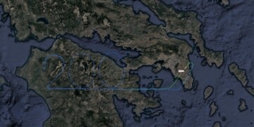 Ένα αεροσκάφος της Aegean σχημάτισε τον αριθμό 200, σύμβολο της φετινής επετείου στα 20.000 πόδια