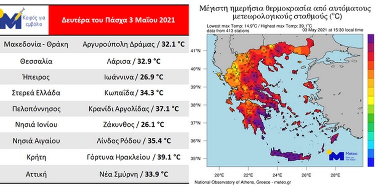 Meteo: Πρόωρος καύσωνας στην Ελλάδα