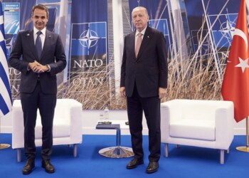 Ταγίπ Ερντογάν και Κυριάκος Μητσοτάκης στο NATO