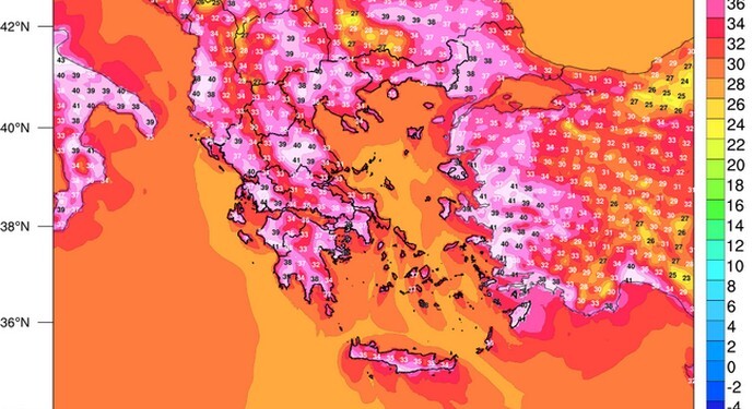 Meteo Καύσωνας Κυριακή 1 Αυγούστου