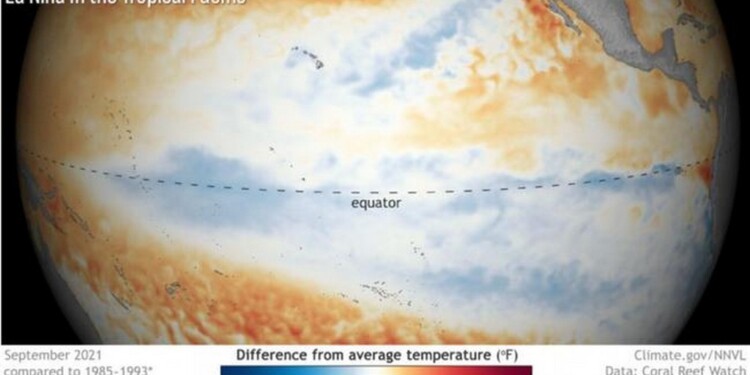 Αυτό το επεισόδιο La Nina αναμένεται να διαρκέσει μέχρι τις αρχές της άνοιξης του 2022.