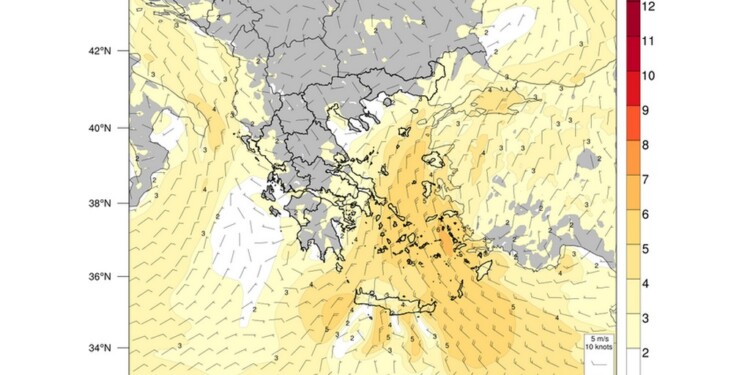 Μετεωρολογικός χάρτης ανέμων, Meteo.gr