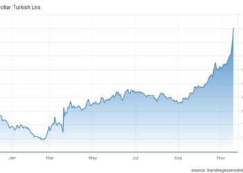 Σε panic selling μετατράπηκε το sell-off στην τουρκική λίρα μετά την ανακοίνωση της Κεντρικής Τράπεζας να μειώσει για μια ακόμη φορά τα επιτόκια