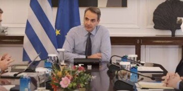 Ο Κυριάκος Μητσοτάκης στο υπουργικό συμβούλιο