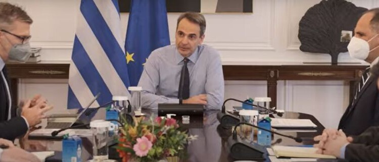 Ο Κυριάκος Μητσοτάκης στο υπουργικό συμβούλιο