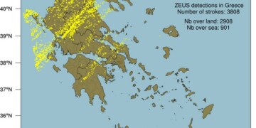 Meteo: Πάνω από 3.800 κεραυνοί χτύπησαν την Ελλάδα την Κυριακή