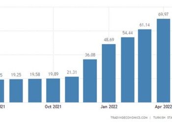 Εκτός ελέγχου παραμένει ο πληθωρισμός στην Τουρκία σκαρφαλώνοντας πάνω από το 73%, καθώς το αυξημένο ενεργειακό κόστος και η κατάρρευση της λίρας