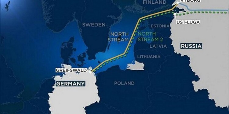 \nord Stream 1 map