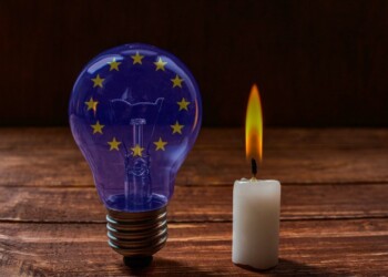 Energy crisis in the European Union - with copy space Concept of the energy crisis and electricity inflation .
