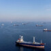 FILE PHOTO: Commercial vessels including vessels which are part of Black Sea grain deal wait to pass the Bosphorus strait off the shores of Yenikapi during a misty morning in Istanbul, Turkey, October 31, 2022. REUTERS/Umit Bektas/File Photo