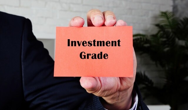 Business concept meaning Investment Grade with inscription on the page.