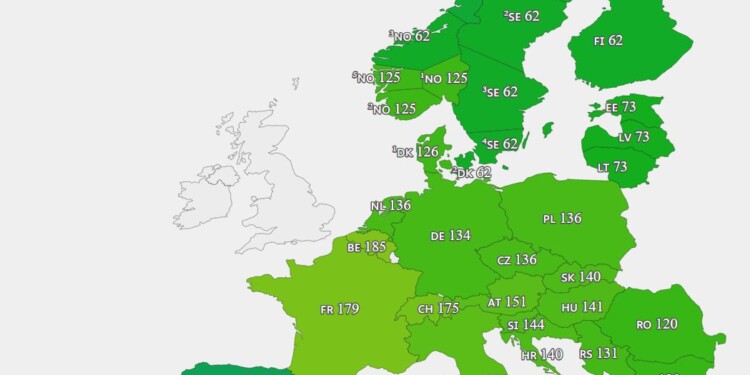 Συνεχίζουν να υποχωρούν οι τιμές του ηλεκτρικού ρεύματος στην Ευρώπη ακολουθώντας την κάμψη των τιμών του φυσικού αερίου TTF,