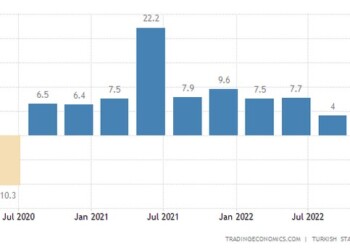 Πάνω από τις προβλέψεις ήταν τα στοιχεία για την ανάπτυξη της τουρκικής οικονομίας τόσο το τελευταίο τρίμηνο του 2022 όσο και συνολικά για το προηγούμενο έτος.