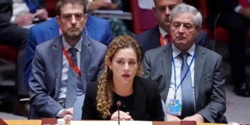 Albania's Foreign Minister Olta Xhacka speaks during a high level Security Council meeting on the situation in Ukraine, Thursday, Sept. 22, 2022, at United Nations headquarters. (AP Photo/Mary Altaffer)