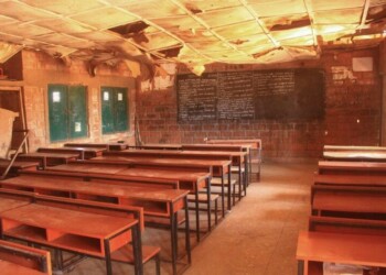 (FILES) A general view of a classroom at Kuriga school in Kuririga on March 8, 2024, where more than 250 pupils kidnapped by gunmen. The Kuriga school students abducted by gunmen in a mass kidnapping in northwestern Nigeria in early March, 2024 have been released, the Kaduna state governor Uba Sani said on March 24, 2024. (Photo by Haidar Umar / AFP)