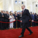 In this pool photograph distributed by Russian state agency Sputnik, Russian president-elect Vladimir Putin walks prior to his inauguration ceremony at the Kremlin in Moscow on May 7, 2024. (Photo by Artem Geodakyan / POOL / AFP)