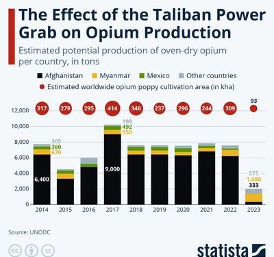 Όσο απίστευτο και αν φαίνεται επί των ημερών των Ταλιμπάν η παραγωγή οπίου στο Αφγανιστάν μειώθηκε, σχεδόν εκμηδενίστηκε, αυτό όμως είχε σοβαρές επιπλοκές και σε ανθρωπιστικό επίπεδο...