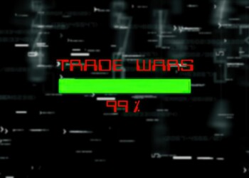 Trade wars data progress bar on digital background