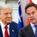 (COMBO) This combination of pictures created on November 22, 2024 shows
US President-elect Donald Trump (L) on November 13, 2024, and NATO Secretary General Mark Rutte on November 13, 2024.. NATO chief Mark Rutte held talks with US President-elect Donald Trump in Florida on the "global security issues facing the alliance", a spokeswoman said November 23, 2024. The meeting took place on November 22, 2024 in Palm Beach, Farah Dakhlallah said in a statement. In his first term Trump aggressively pushed Europe to step up defence spending and questioned the fairness of the NATO transatlantic alliance (Photo by SAUL LOEB and Wojtek RADWANSKI / AFP)