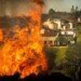 Flames rise as the Palisades Fire advances on homes in the Pacific Palisades neighborhood of Los Angeles, Tuesday, Jan. 7, 2025. (AP Photo/Ethan Swope)