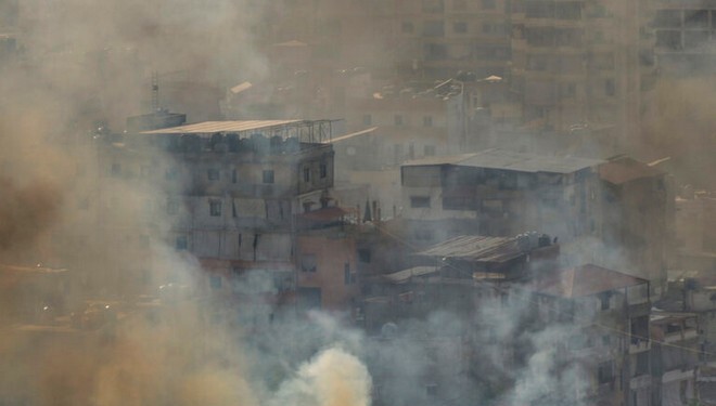 Smoke rises from an Israeli airstrike in Dahiyeh, Beirut, Sunday, Oct. 27, 2024. (AP Photo/Hassan Ammar)